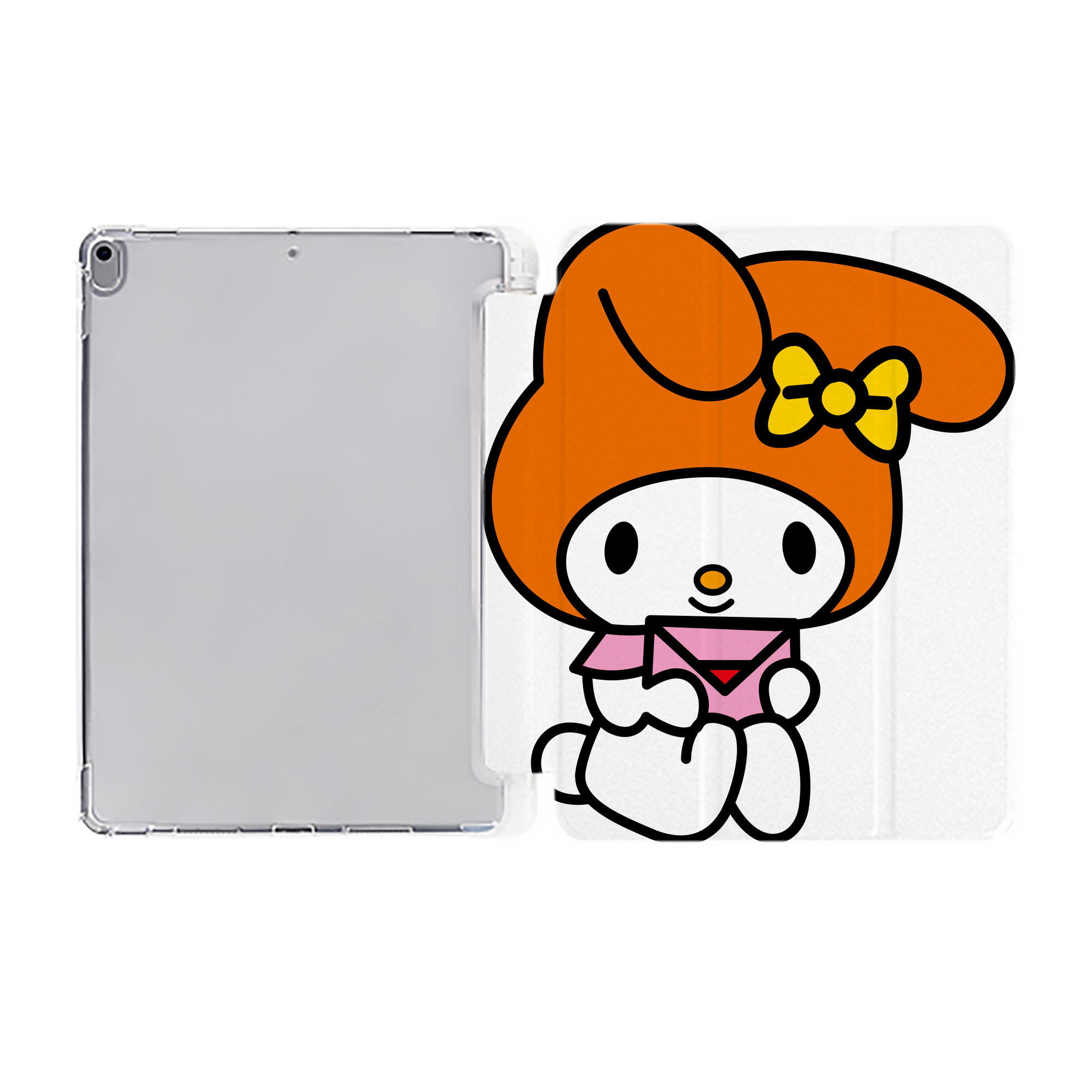 （画像用） Hello Kitty ハローキティ IPad ケース ペン収納付き 三つ折りスタンド PUレザー×シリコン 対応機種9.5/10.5/10.9インチ